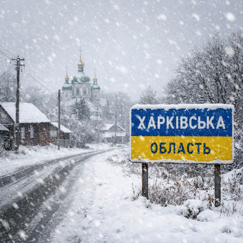 Сильний снігопад насувається на Харківщину