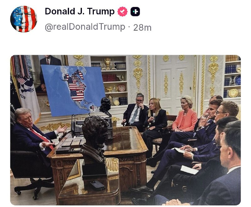 Трамп опублікував провокаційне фото Канади у складі США